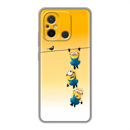 Дизайнерский силиконовый чехол для Xiaomi RedMi 12C Миньоны