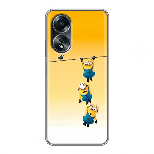 Дизайнерский пластиковый чехол для OPPO A58 4G Миньоны