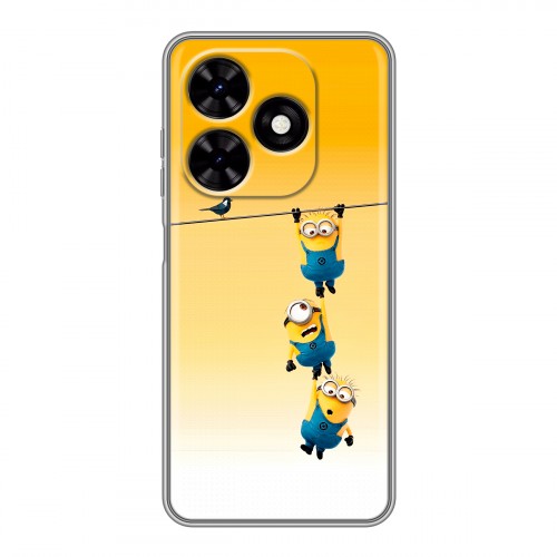 Дизайнерский силиконовый чехол для Tecno Spark Go 2024 Миньоны