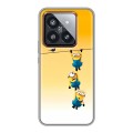 Дизайнерский силиконовый чехол для Xiaomi 14 Pro Миньоны