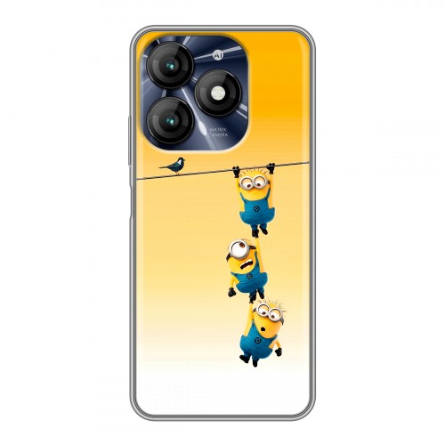 Дизайнерский пластиковый чехол для Itel A70 Миньоны