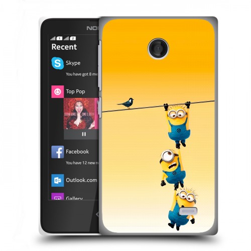 Дизайнерский пластиковый чехол для Nokia X Миньоны