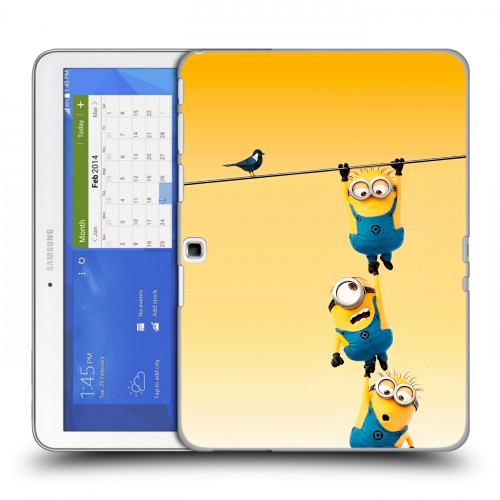 Дизайнерский силиконовый чехол для Samsung Galaxy Tab 4 10.1 Миньоны