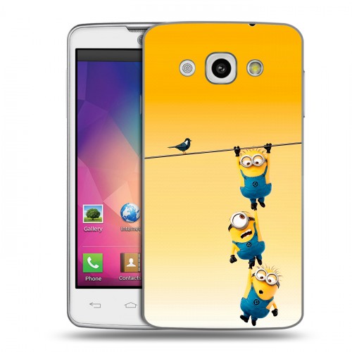 Дизайнерский пластиковый чехол для LG L60 Миньоны
