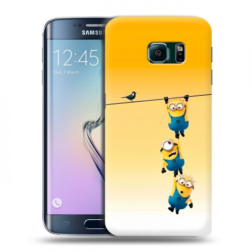 Дизайнерский силиконовый чехол для Samsung Galaxy S6 Edge Миньоны