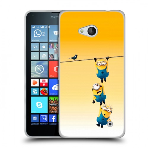 Дизайнерский пластиковый чехол для Microsoft Lumia 640 Миньоны