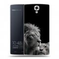 Дизайнерский силиконовый чехол для Homtom HT7 Лев кошки