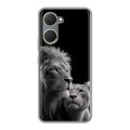 Дизайнерский силиконовый чехол для Vivo Y03 Лев кошки