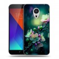 Дизайнерский пластиковый чехол для Meizu MX5 Цветы и мрамор