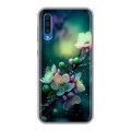 Дизайнерский силиконовый чехол для Samsung Galaxy A50 Цветы и мрамор