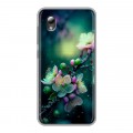Дизайнерский силиконовый чехол для ZTE Blade A3 (2019) Цветы и мрамор