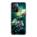 Дизайнерский силиконовый чехол для OPPO A57s Цветы и мрамор