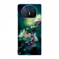 Дизайнерский пластиковый чехол для Huawei Mate X3 Цветы и мрамор