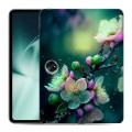 Дизайнерский силиконовый чехол для OnePlus Pad Цветы и мрамор