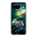 Дизайнерский силиконовый чехол для Google Pixel 8 Цветы и мрамор
