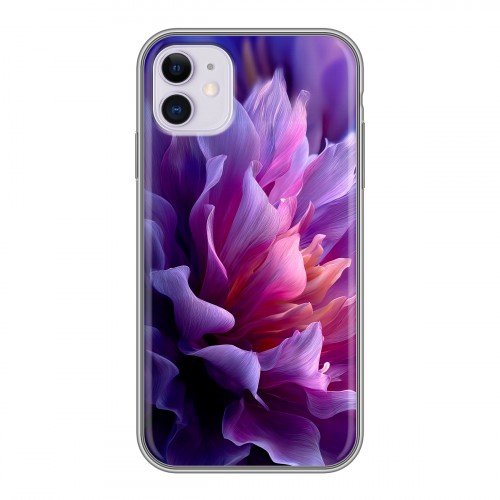 Дизайнерский силиконовый чехол для Iphone 11 женский цветы