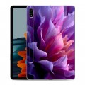 Дизайнерский силиконовый чехол для Samsung Galaxy Tab S7 женский цветы