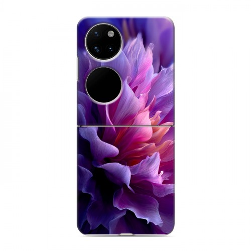 Дизайнерский пластиковый чехол для Huawei P50 Pocket женский цветы