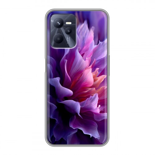 Дизайнерский силиконовый чехол для Realme C35 женский цветы
