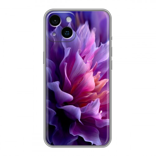Дизайнерский силиконовый чехол для Iphone 14 женский цветы
