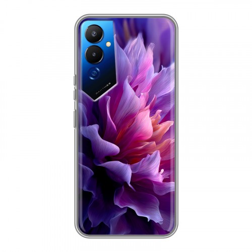 Дизайнерский силиконовый чехол для Tecno Pova 4 женский цветы