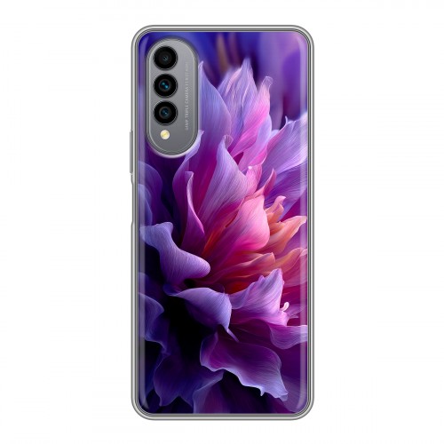Дизайнерский силиконовый чехол для Wiko T50 женский цветы