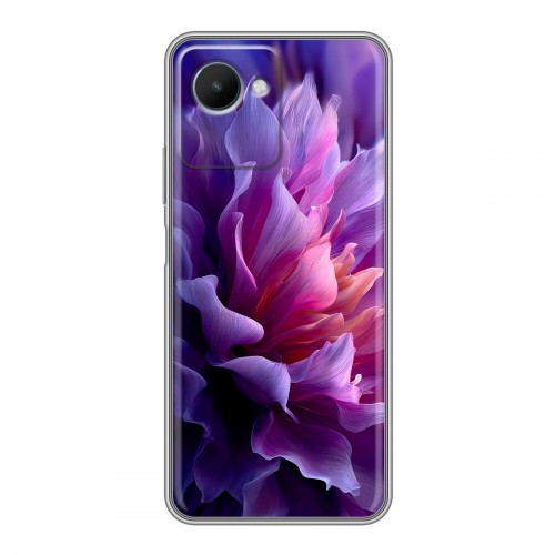 Дизайнерский силиконовый чехол для Realme C30s женский цветы