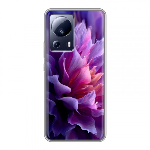 Дизайнерский силиконовый чехол для Xiaomi 13 Lite женский цветы