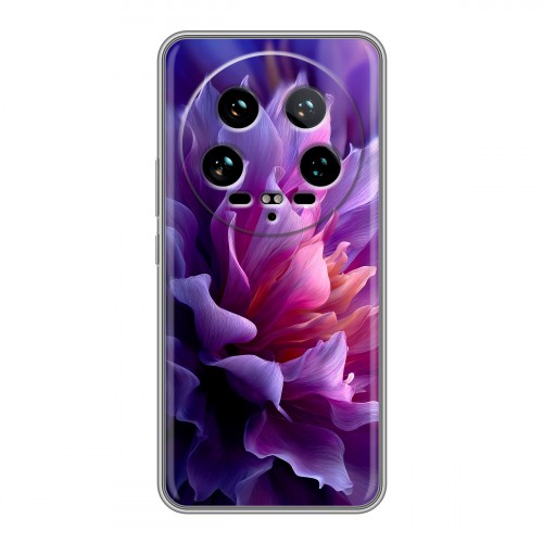 Дизайнерский силиконовый чехол для Xiaomi 14 Ultra женский цветы