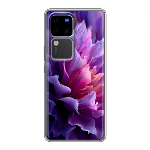 Дизайнерский силиконовый чехол для Vivo V30 Pro женский цветы