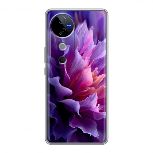 Дизайнерский силиконовый чехол для Vivo V40 5G женский цветы