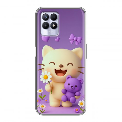Дизайнерский силиконовый чехол для Realme 8i для девочек
