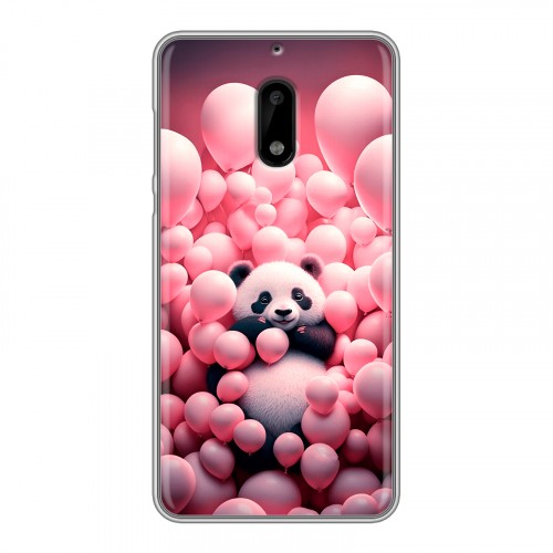 Дизайнерский пластиковый чехол для Nokia 6 Панда