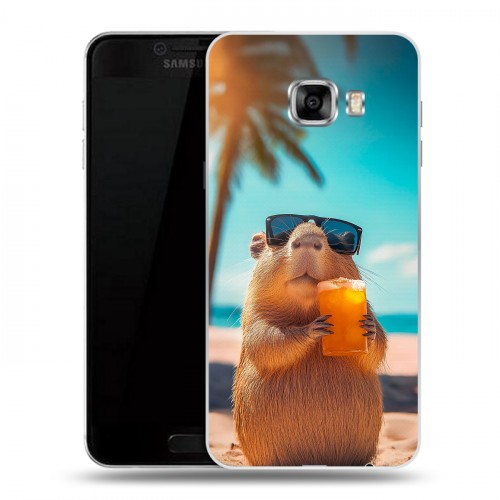 Дизайнерский пластиковый чехол для Samsung Galaxy C5 Капибара
