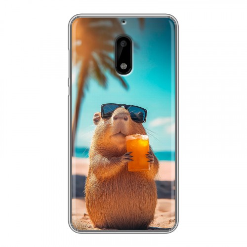 Дизайнерский пластиковый чехол для Nokia 6 Капибара