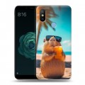 Дизайнерский силиконовый чехол для Xiaomi Mi A2 Капибара