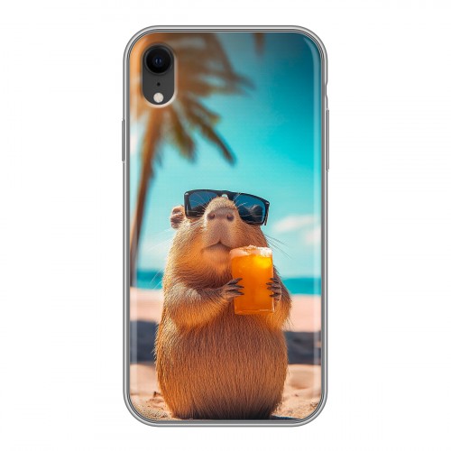 Дизайнерский силиконовый чехол для Iphone Xr Капибара