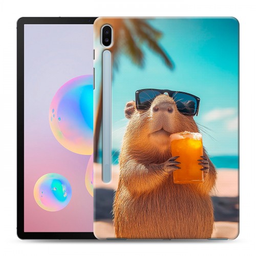 Дизайнерский силиконовый чехол для Samsung Galaxy Tab S6 Капибара
