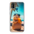 Дизайнерский силиконовый чехол для Samsung Galaxy M30s Капибара