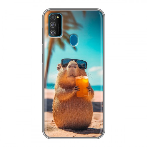 Дизайнерский силиконовый чехол для Samsung Galaxy M30s Капибара