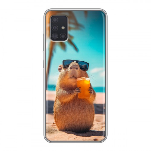 Дизайнерский силиконовый чехол для Samsung Galaxy A51 Капибара