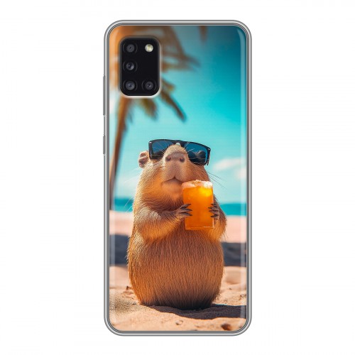 Дизайнерский силиконовый чехол для Samsung Galaxy A31 Капибара