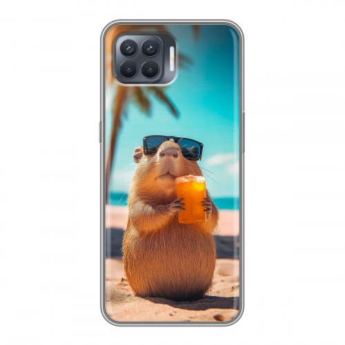 Дизайнерский силиконовый чехол для OPPO Reno4 Lite Капибара