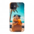 Дизайнерский силиконовый чехол для Iphone 12 Капибара