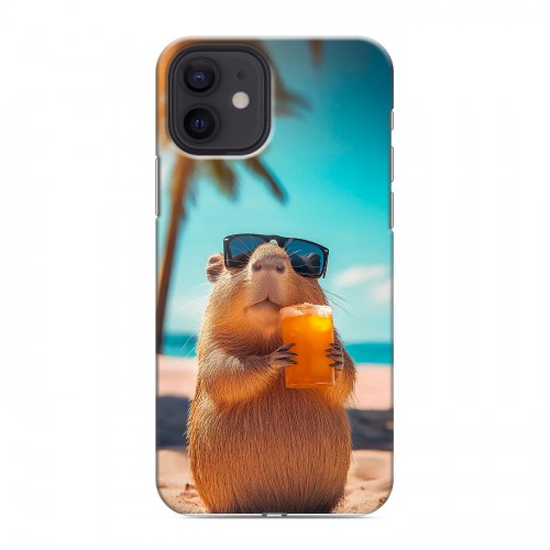 Дизайнерский силиконовый чехол для Iphone 12 Капибара