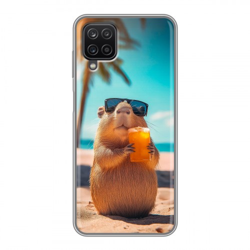 Дизайнерский пластиковый чехол для Samsung Galaxy A12 Капибара