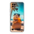 Дизайнерский силиконовый чехол для Realme C21 Капибара