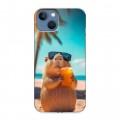 Дизайнерский силиконовый чехол для Iphone 13 Капибара