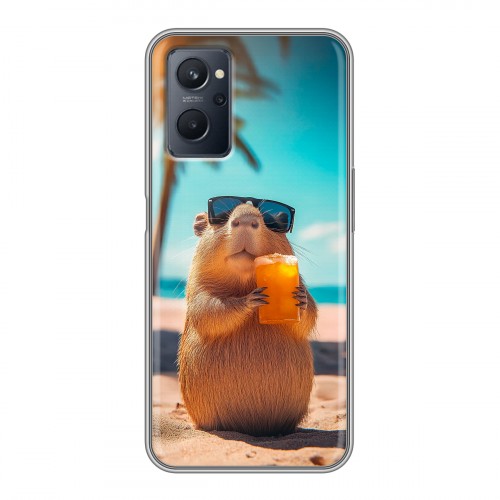 Дизайнерский силиконовый чехол для Realme 9i Капибара
