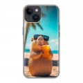 Дизайнерский силиконовый чехол для Iphone 14 Капибара